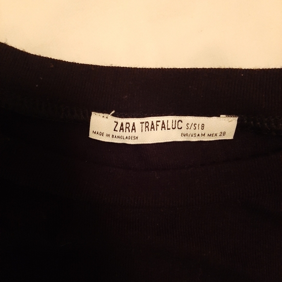 Zara Simple black Crop Top - Picture 4 of 5